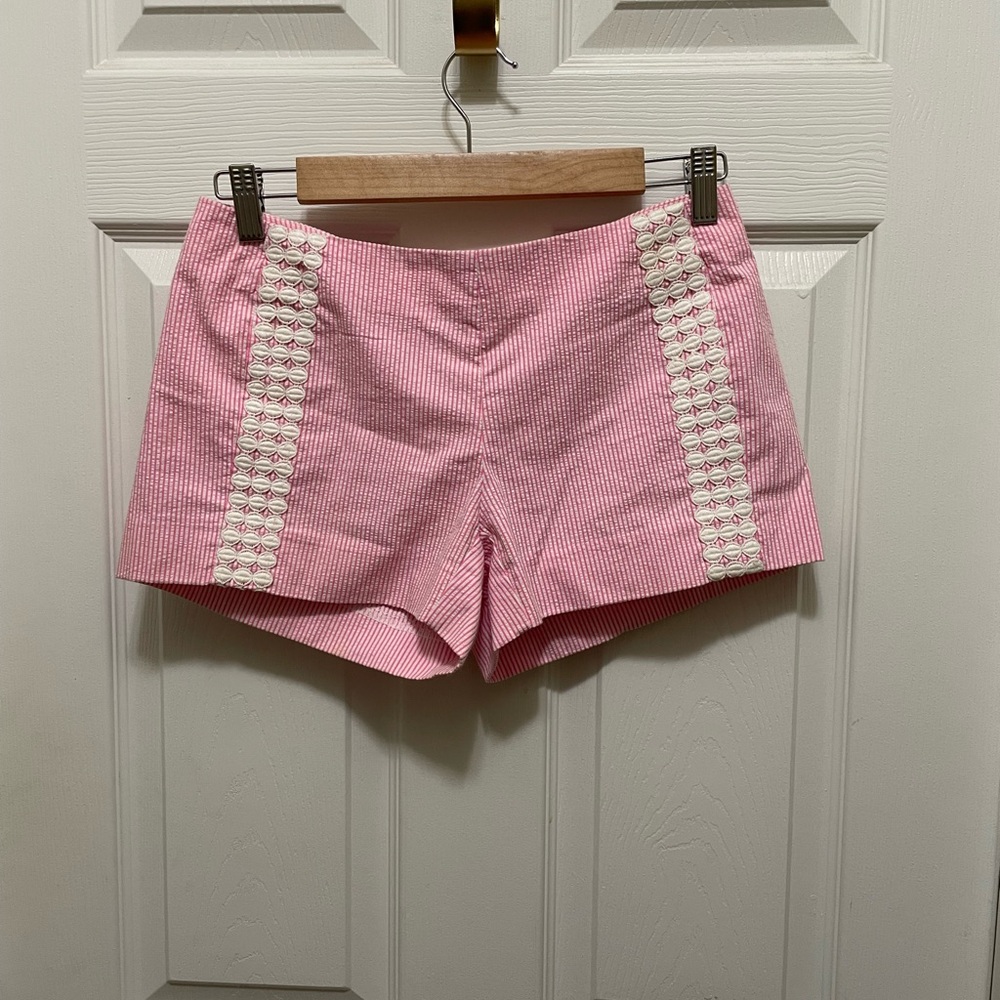Lilly Pulitzer Pink and White High Waist Shorts